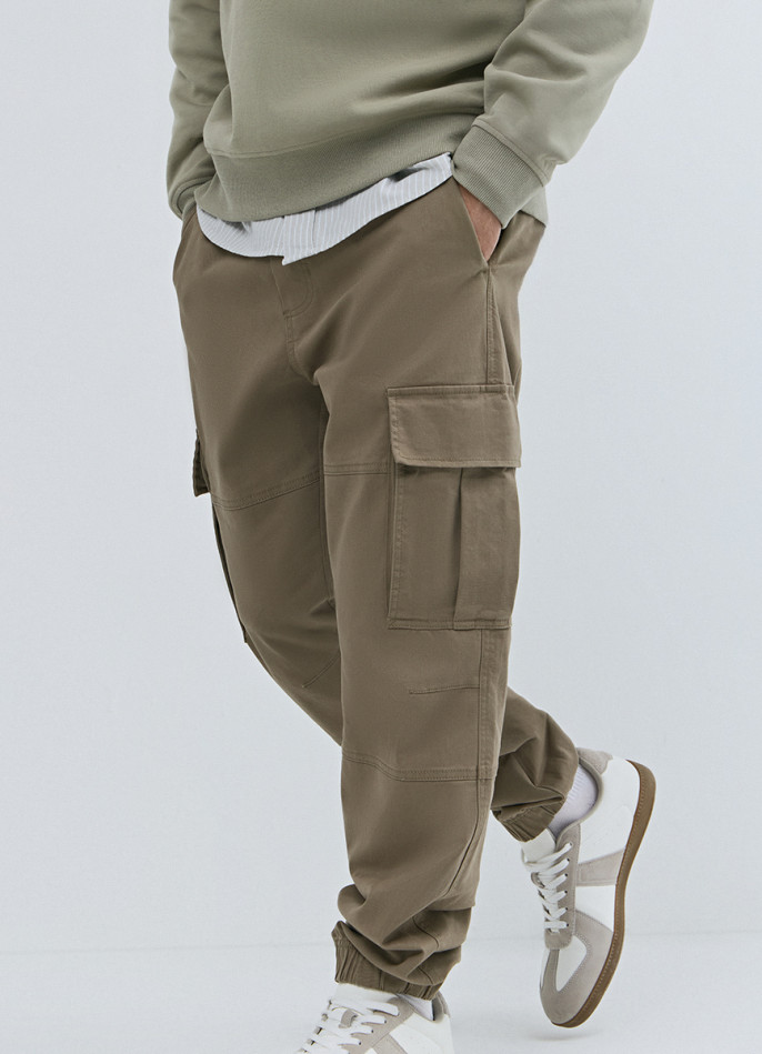 Джоггеры из твила с карго-карманами