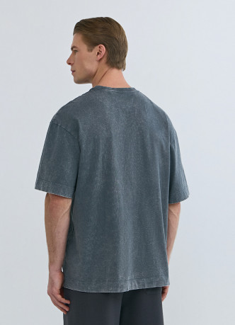 Базовая футболка с эффектом стирки