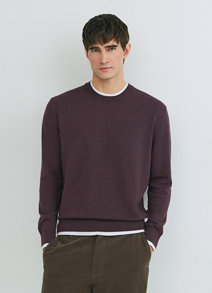 Джемпер с имитацией футболки