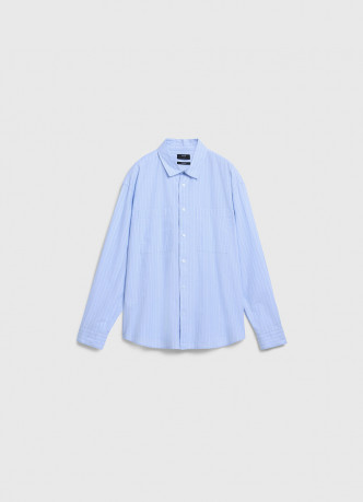 Рубашка в полоску с карманами