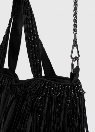 Сумка с длинными пайетками и бисером