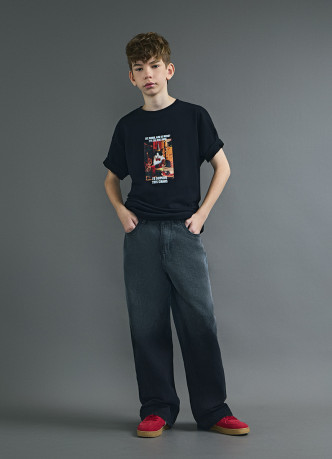 Широкие джинсы с градиентом для мальчиков