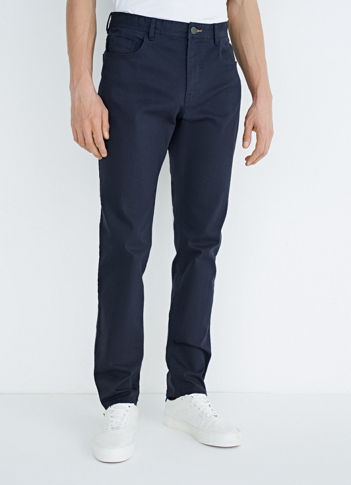 Базовые брюки «5 карманов» из твила