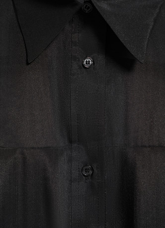 Полупрозрачная блузка из органзы с тонким поясом