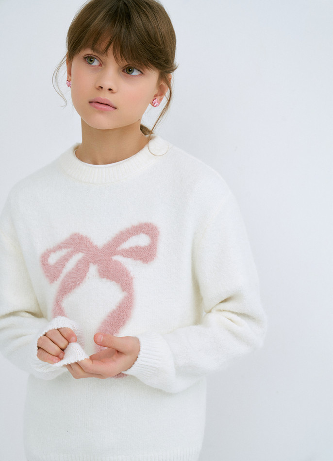 Вязаный джемпер для девочек