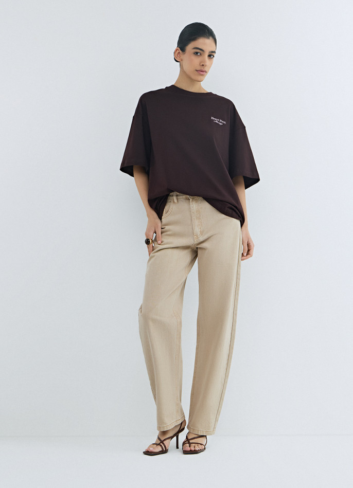 Футболка оверсайз с вышивкой