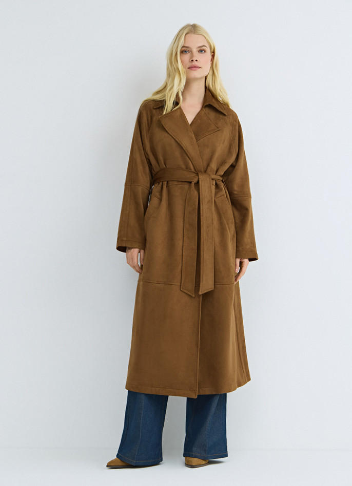 Замшевый тренч