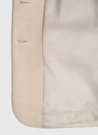 Однобортный жакет из искусственной замши