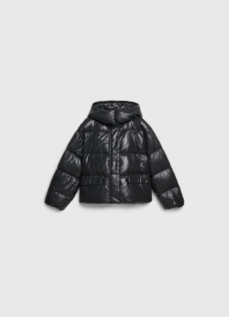 Короткий пуховик с натуральным пухом