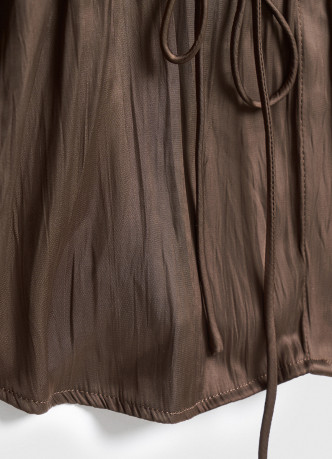 Блузка из сатина с поясом