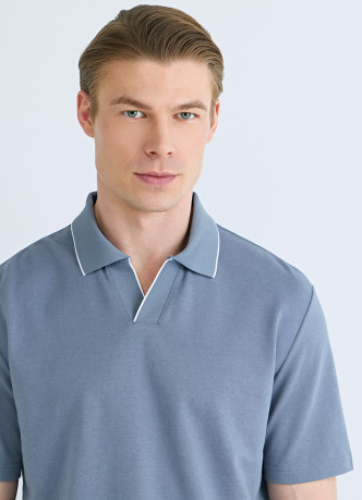 Поло из шелковистого пике