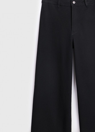 Укороченные широкие джинсы