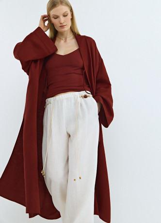 Широкие брюки с поясом