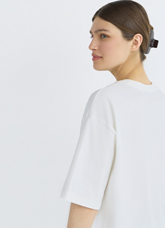 Футболка с флоковым принтом