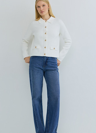 Широкие джинсы с высокой посадкой