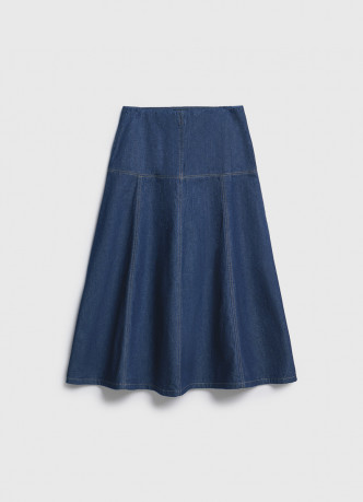 Джинсовая юбка миди