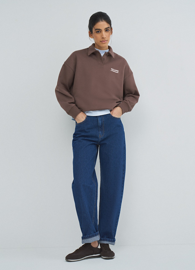 Джинсы Barrel с высокой посадкой