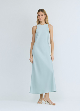 Сатиновое платье с американской проймой