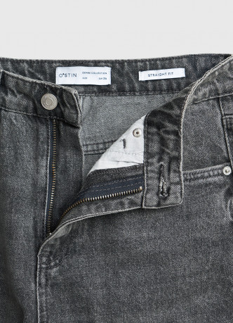 Прямые джинсы с высокой посадкой