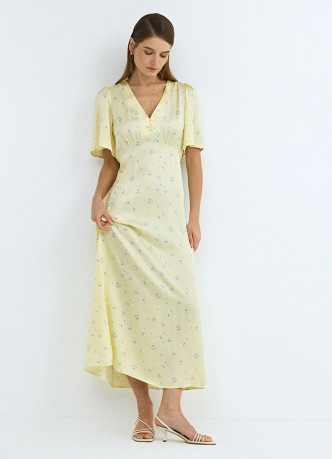 Платье миди с принтом