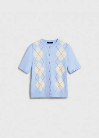 Кардиган с ромбами