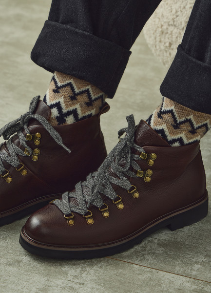 

Ботинки из натуральной кожи, Коричневый