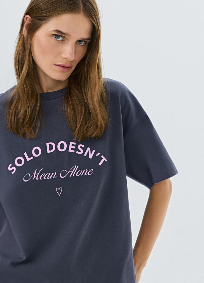 Футболка оверсайз с принтом