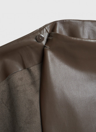 Юбка миди из искусственной кожи