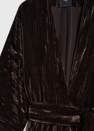 Бархатное кимоно с поясом