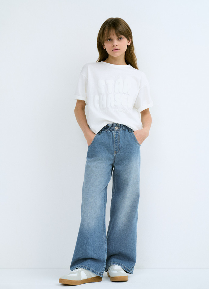 Широкие джинсы Wide leg для девочек
