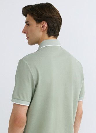 Поло из плотного шелковистого пике