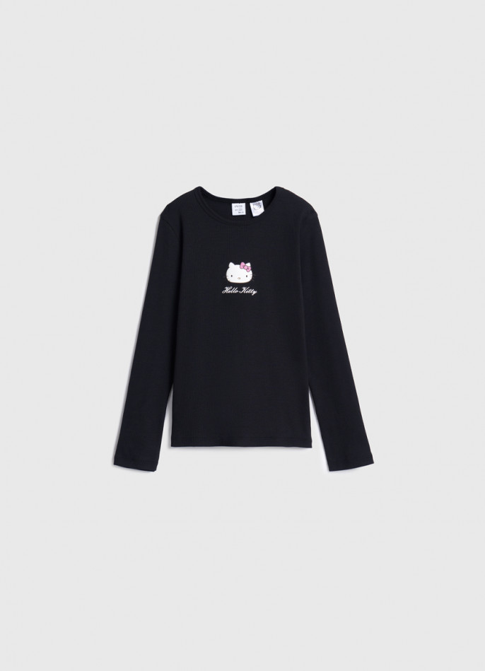 Лонгслив с принтом Hello Kitty для девочек