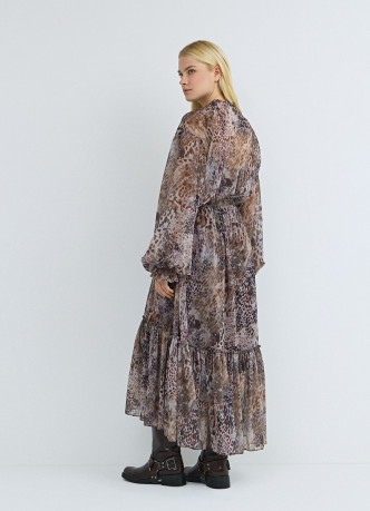 Шифоновое платье с принтом