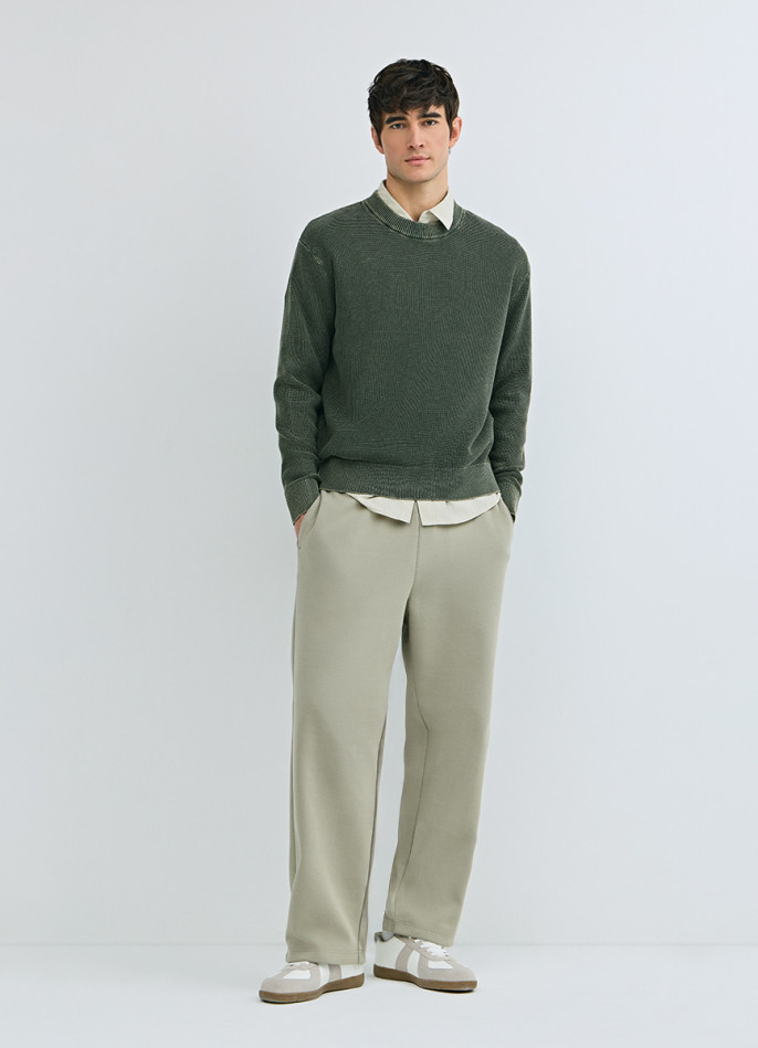 Текстурный джемпер с эффектом стирки