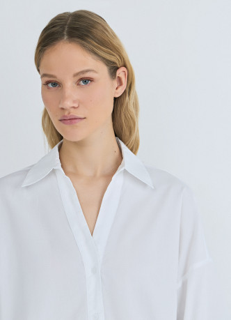 Рубашка в полоску с рукавом 3/4