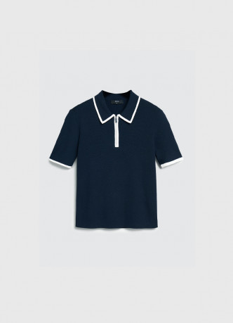 Джемпер с воротником поло на молнии