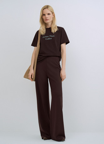 Широкие брюки из трикотажа