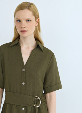 Платье-рубашка со съемным поясом