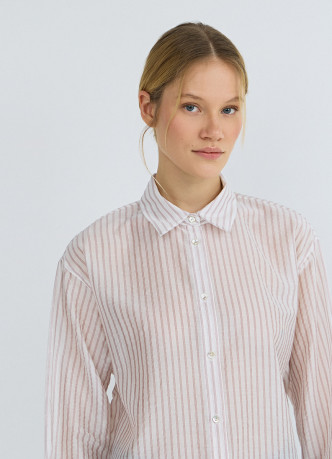 Блузка из лиоцелла в полоску