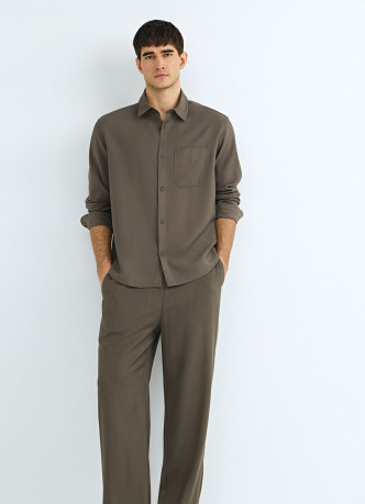 Брюки из вискозы с эластичным поясом