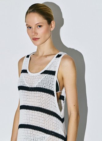 Миди-платье ажурной вязки