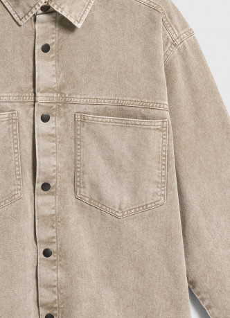 Куртка-рубашка из твила с карманами