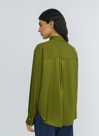 Сатиновая блузка из вискозы