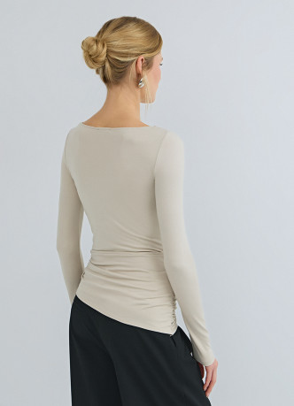 Лонгслив с завязками на поясе