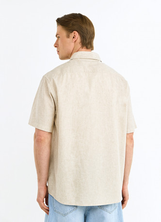 Рубашка изо льна и хлопка