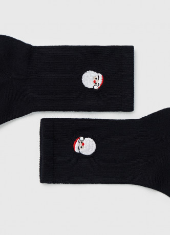 Носки в рубчик с вышивкой