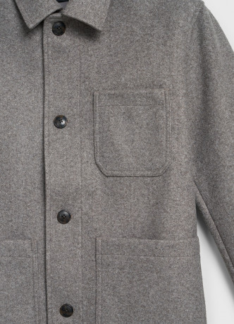 Куртка из пальтовой ткани с накладными карманами