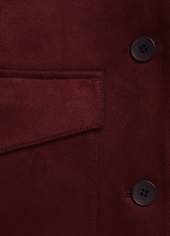 Укороченный жакет из искусственной замши