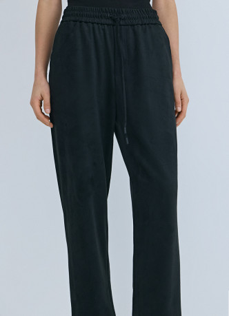 Брюки Baggy из искусственной замши