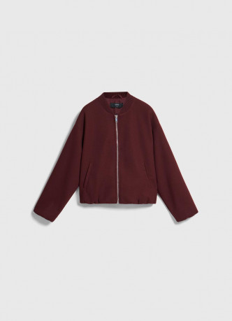 Бомбер из пальтовой ткани